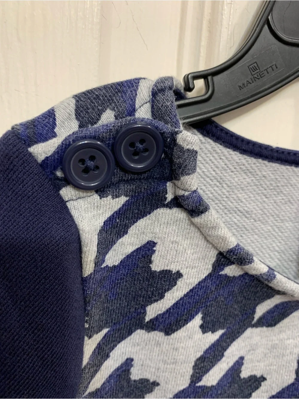 Vintage Gymboree Houndstooth Navy & Gray Sz 4 Girls Dress.              3645